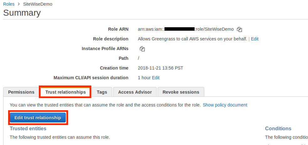 AWS - Edit trust relationship