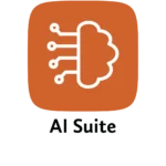 Orange rounded-square app icon with a white circuit-brain symbol, representing AI Life