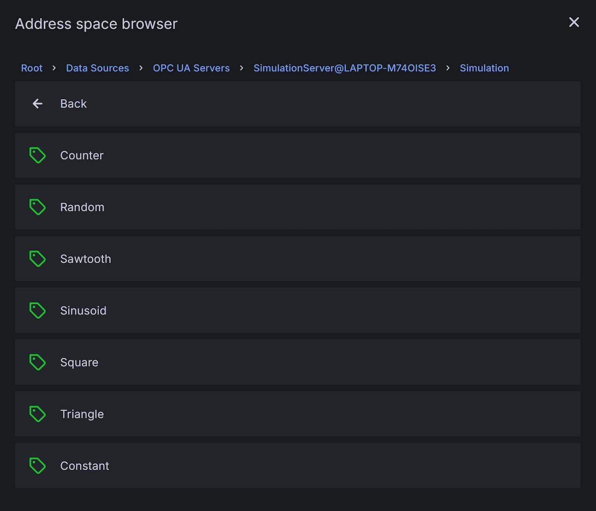 Address Space Browse