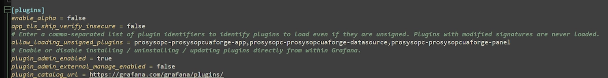 Grafana configuration file