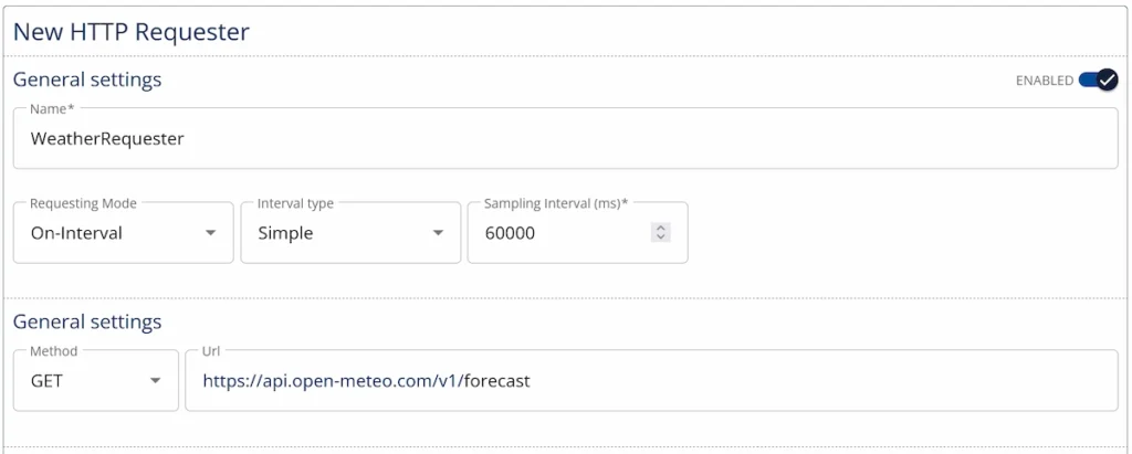 HTTP Requester Form 1/4