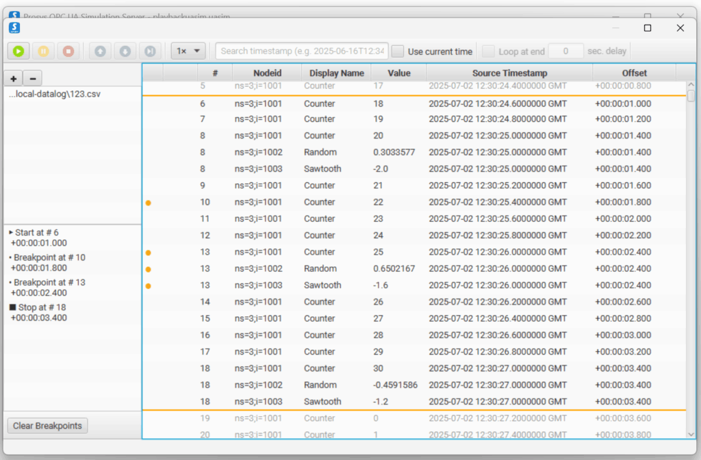 Simulation Server Playback